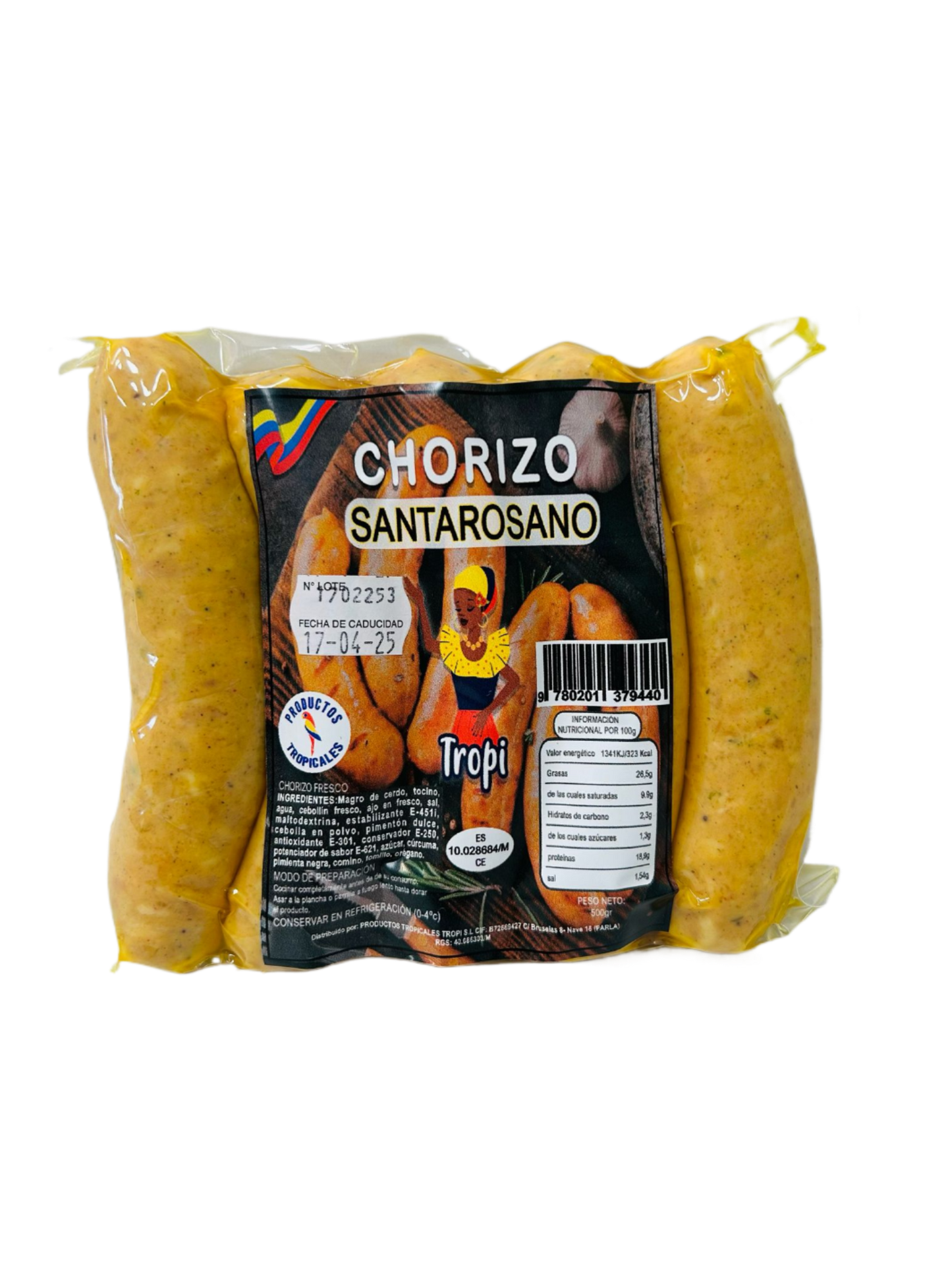 CHORIZO SANTARROSANO TROPI MEDIANO 500GR