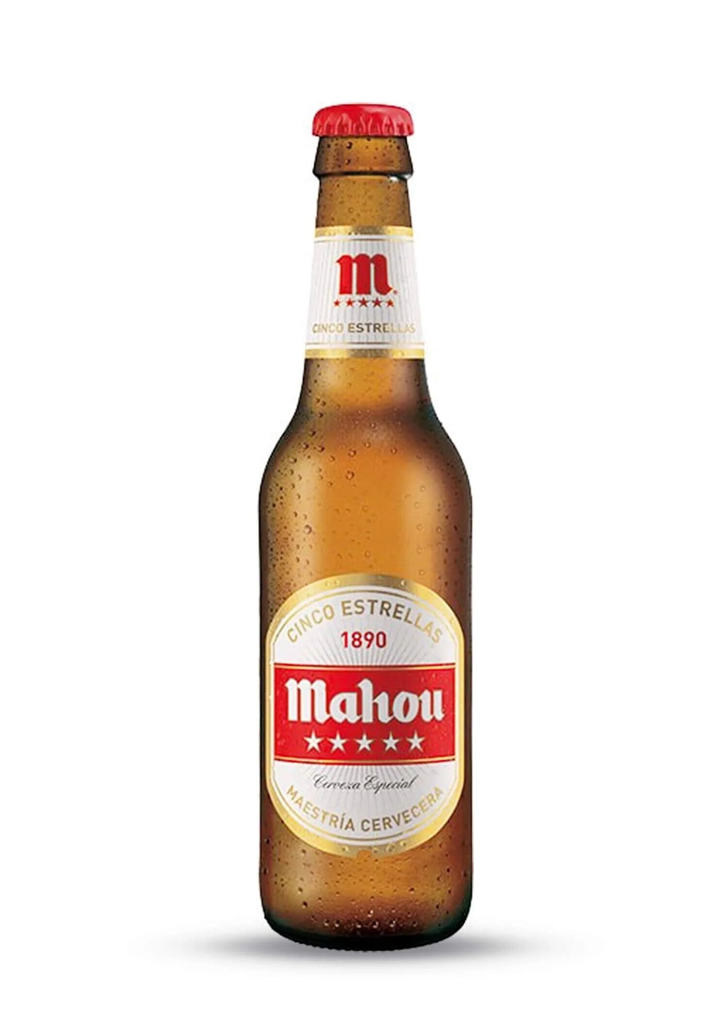 CERVEZA MAHOU ROJA BOTELLÍN 20CL. 4,8º VOL