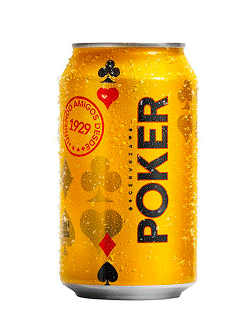 CERVEZA POKER LATA 330ML. 4º VOL