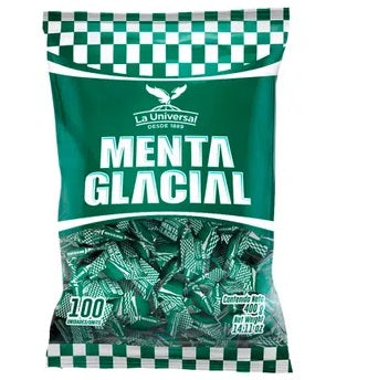 MENTA GLACIAL UNIVERSAL BOLSA X100U. 400GR.