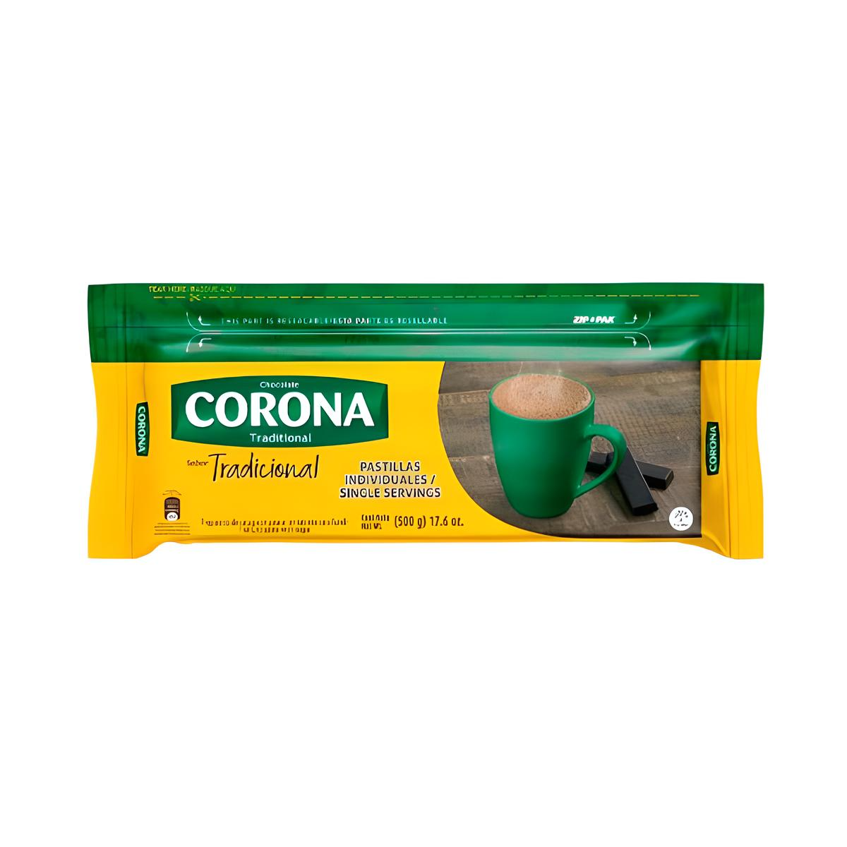 CHOCOLATE CORONA PASTILLA FAMILIAR 500GR.