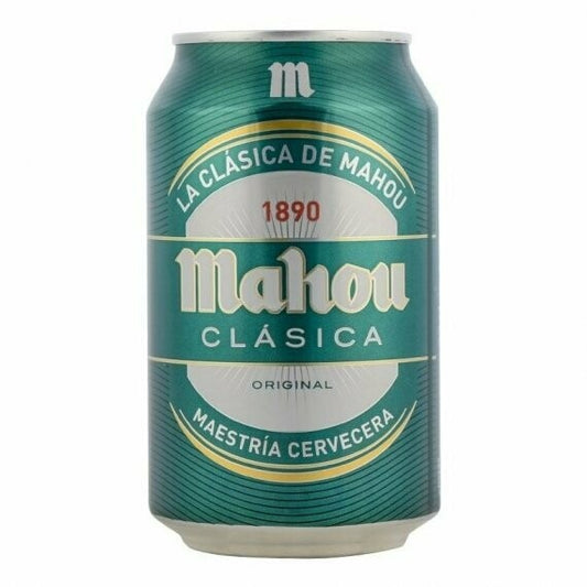 CERVEZA MAHOU CLÁSICA LATA 330ML. 4,8º VOL